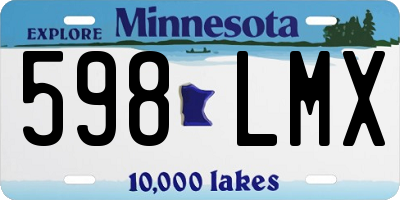 MN license plate 598LMX