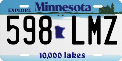 MN license plate 598LMZ