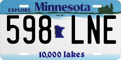 MN license plate 598LNE