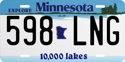MN license plate 598LNG