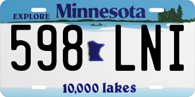 MN license plate 598LNI