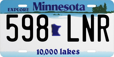 MN license plate 598LNR