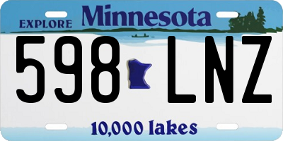 MN license plate 598LNZ