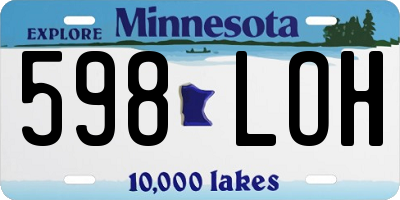 MN license plate 598LOH