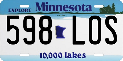 MN license plate 598LOS