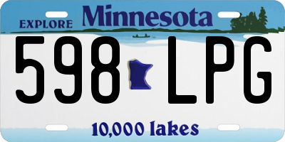 MN license plate 598LPG