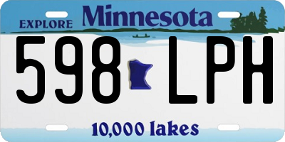MN license plate 598LPH