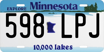 MN license plate 598LPJ