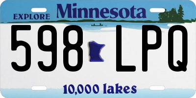 MN license plate 598LPQ