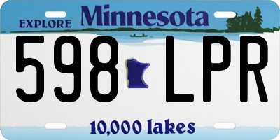 MN license plate 598LPR