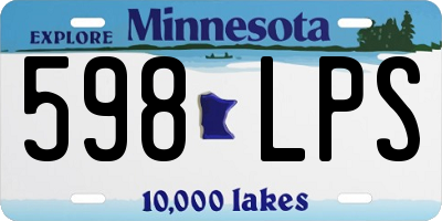 MN license plate 598LPS