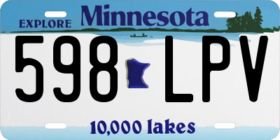 MN license plate 598LPV