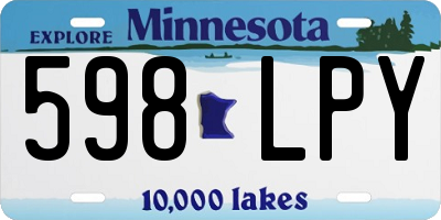 MN license plate 598LPY