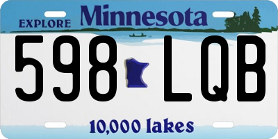 MN license plate 598LQB