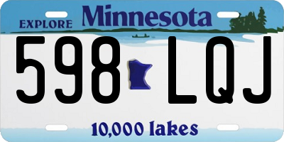 MN license plate 598LQJ