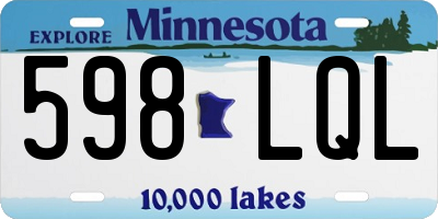 MN license plate 598LQL