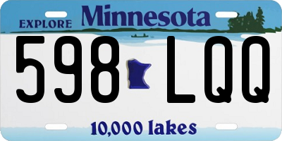 MN license plate 598LQQ