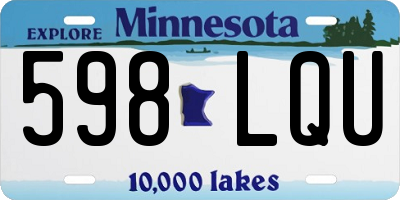 MN license plate 598LQU
