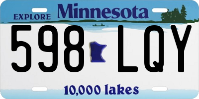 MN license plate 598LQY