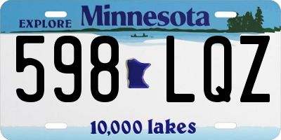 MN license plate 598LQZ