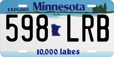 MN license plate 598LRB