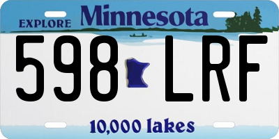 MN license plate 598LRF