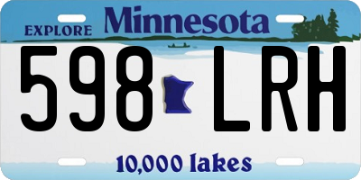 MN license plate 598LRH