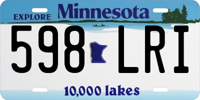 MN license plate 598LRI