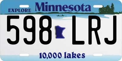 MN license plate 598LRJ