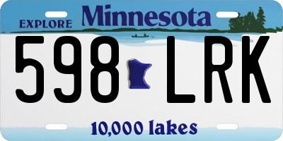 MN license plate 598LRK
