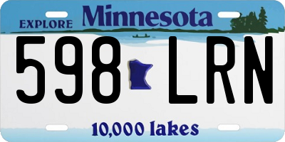 MN license plate 598LRN