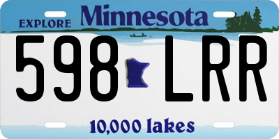 MN license plate 598LRR