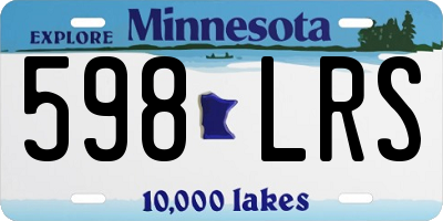 MN license plate 598LRS