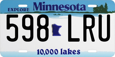 MN license plate 598LRU