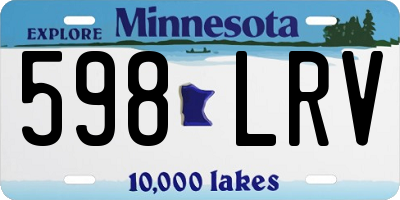 MN license plate 598LRV