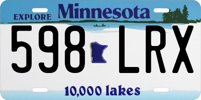 MN license plate 598LRX