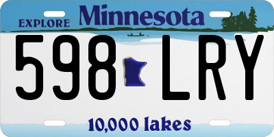 MN license plate 598LRY