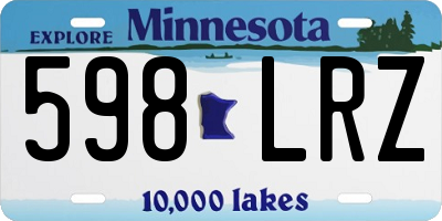MN license plate 598LRZ