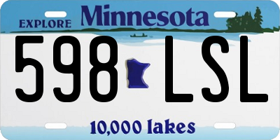MN license plate 598LSL