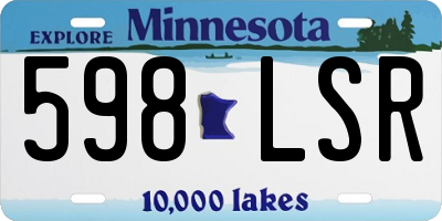 MN license plate 598LSR