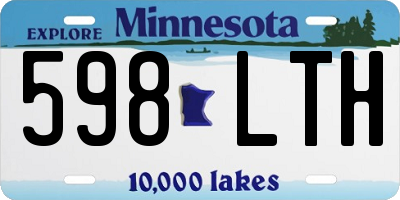 MN license plate 598LTH
