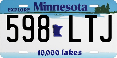 MN license plate 598LTJ