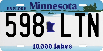 MN license plate 598LTN