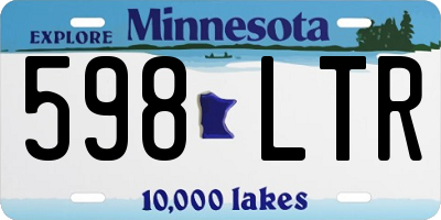 MN license plate 598LTR