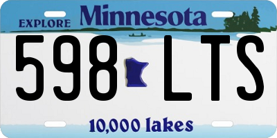 MN license plate 598LTS