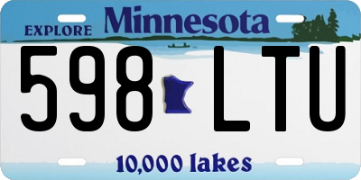 MN license plate 598LTU