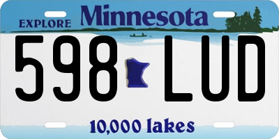 MN license plate 598LUD
