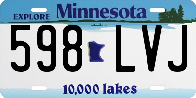 MN license plate 598LVJ