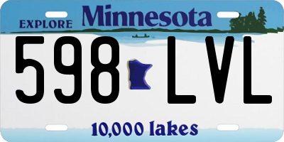 MN license plate 598LVL