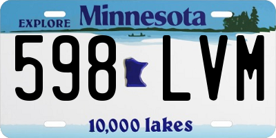 MN license plate 598LVM